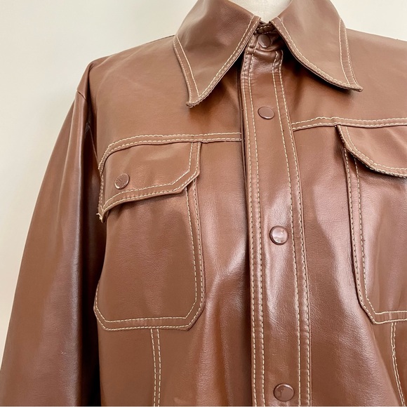 Vintage 70s Faux Leather Jacket - Picture 5 of 10